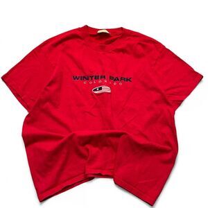 American-vintage J. America vintage winter park colorado Men's Red T-shirt
